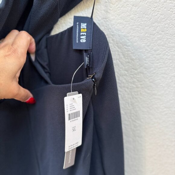 New Anthropologie Maeve Women's Open-Back Knit Maxi Dress In Navy Blue Size XL - Picture 7 of 7